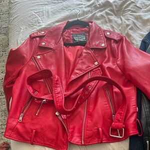 Red Levi’s Leather Jacket